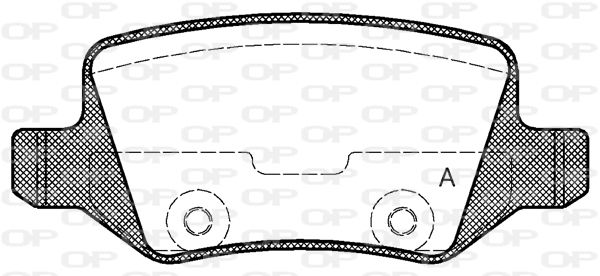 OPEN PARTS Комплект тормозных колодок, дисковый тормоз BPA0818.00